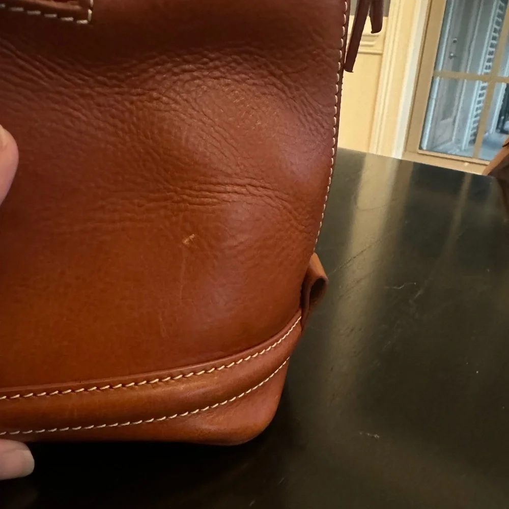 Dooney & Bourke Cognac Brown Leather Satchel